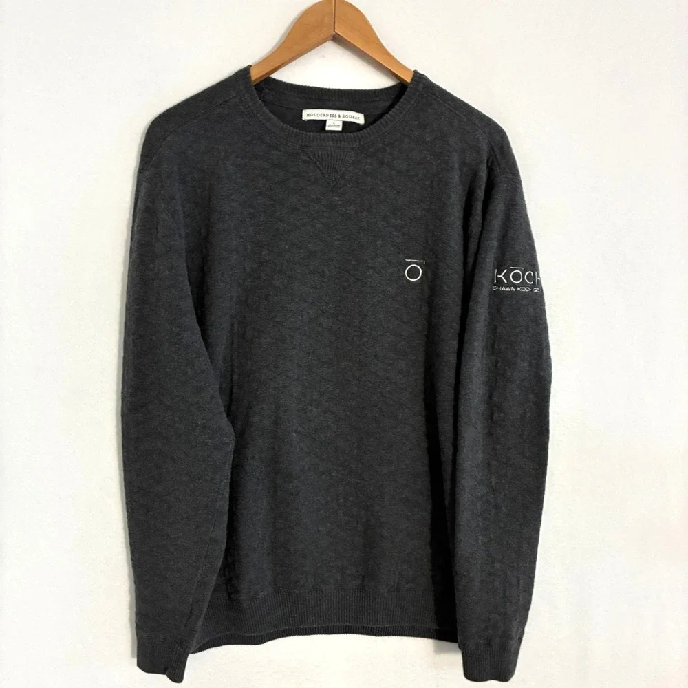 Holderness & Bourne Knit Sweater Men's L Charcoal Preppy Sporty Golf Shawn Koch